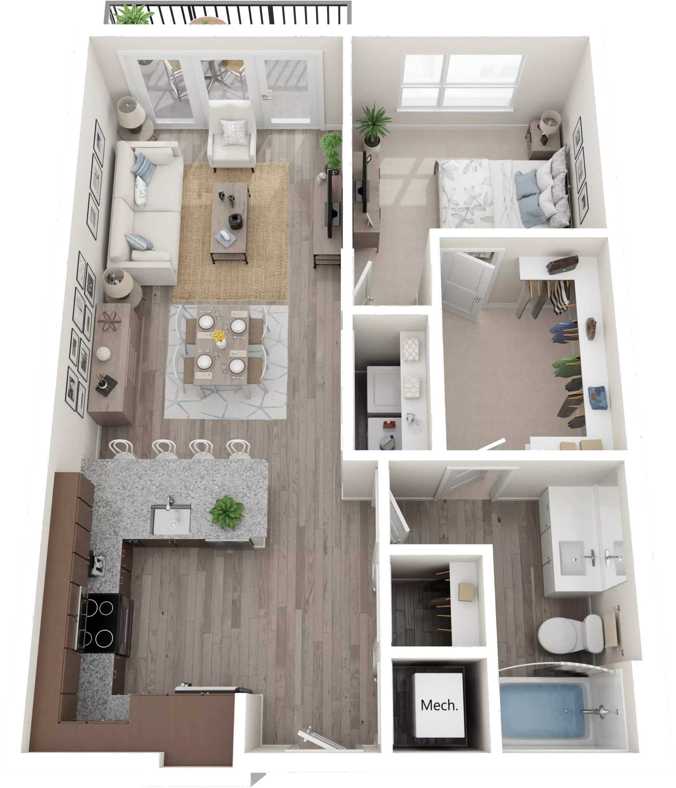 Bahama Floor Plan at The Reef Apartments