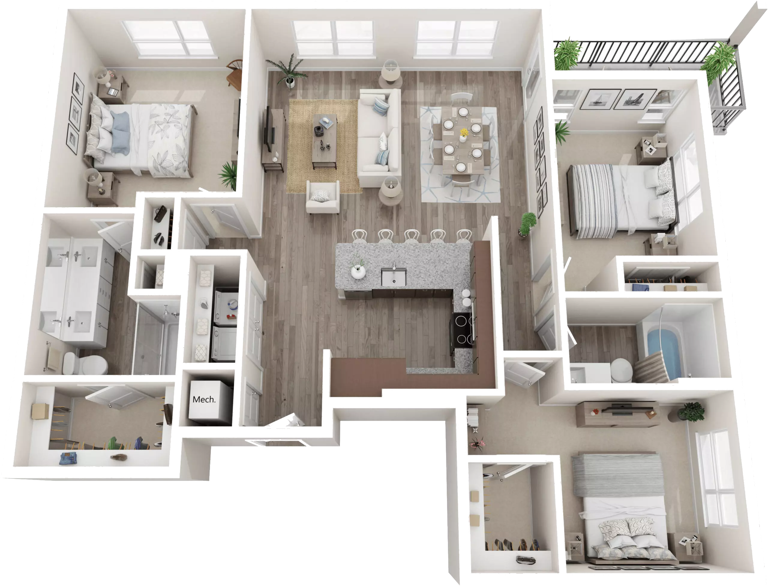 Antigua Floor Plan at The Reef Apartments