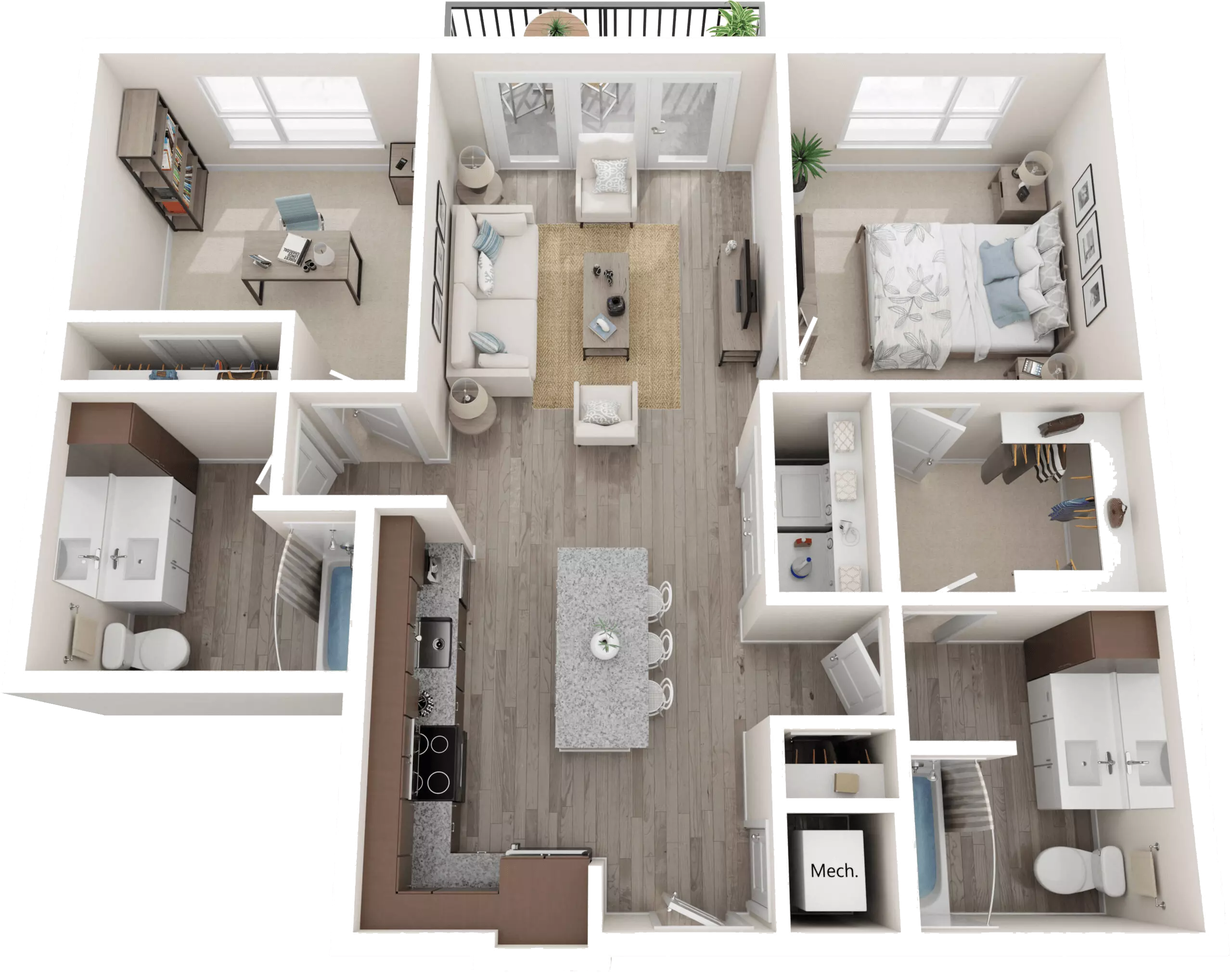 Barbuda Floor Plan at The Reef Apartments