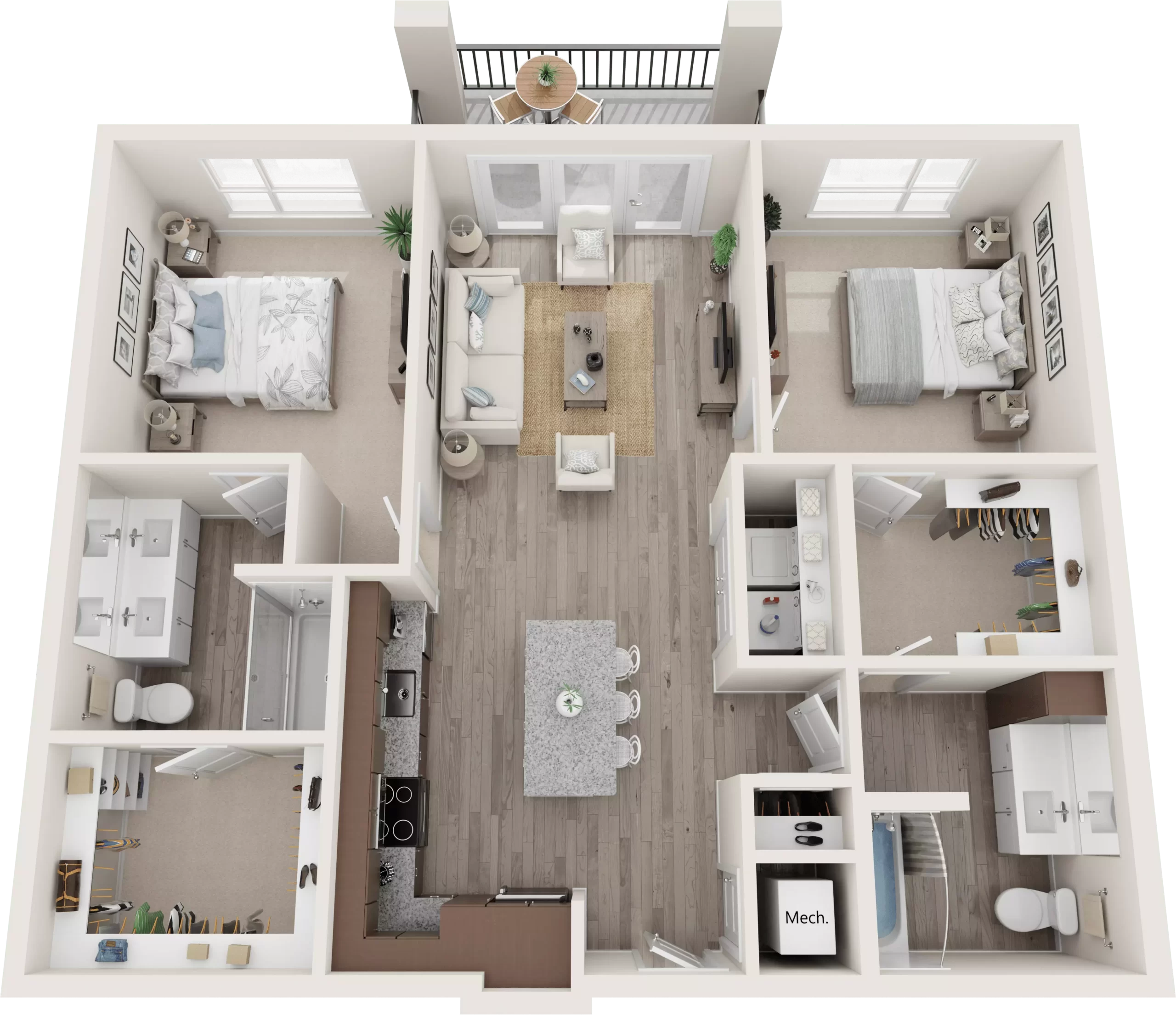 Santa Luiza Floor Plan at The Reef Apartments