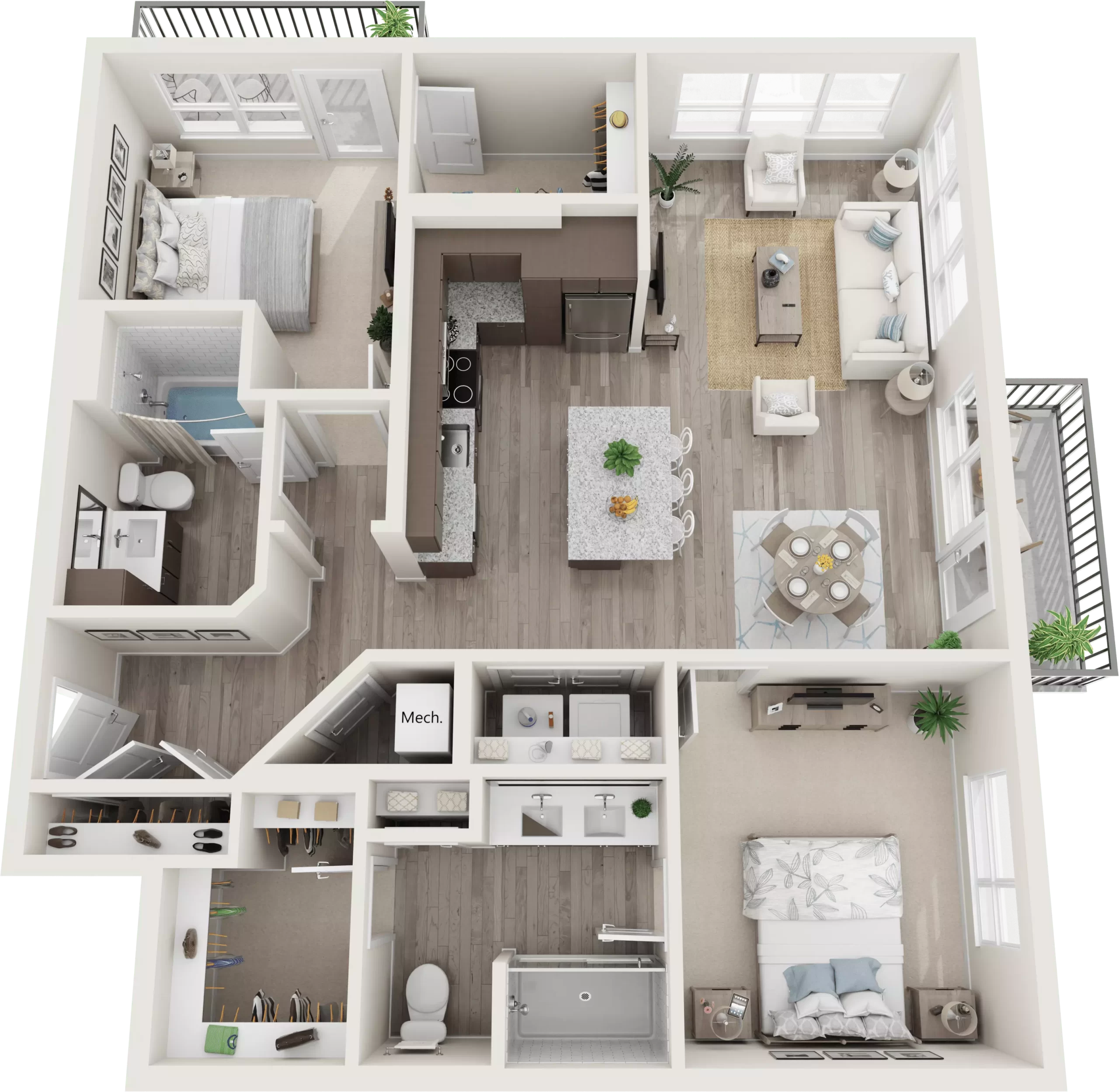 Seychelle Floor Plan at The Reef Apartments