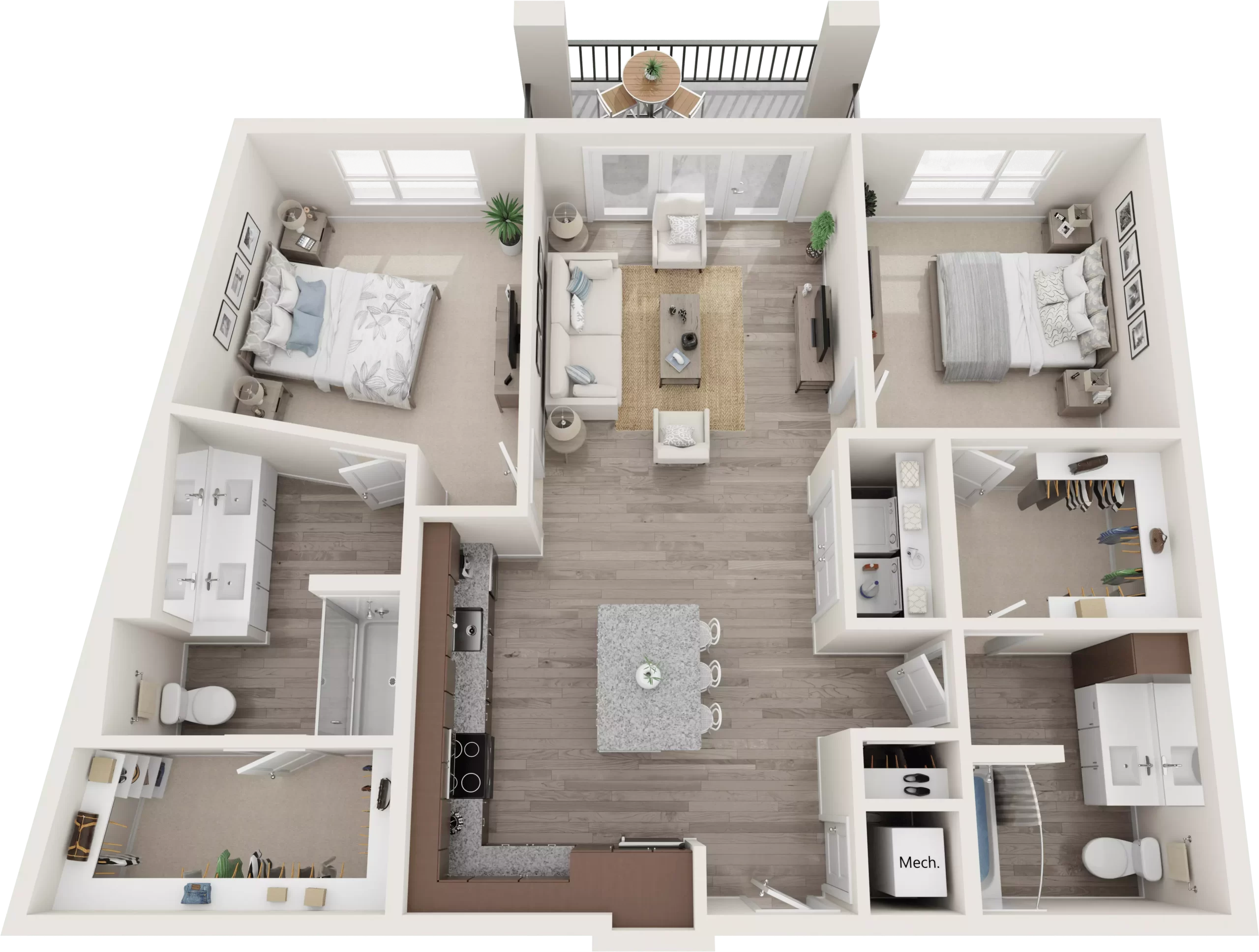 Silhouette Floor Plan at The Reef Apartments
