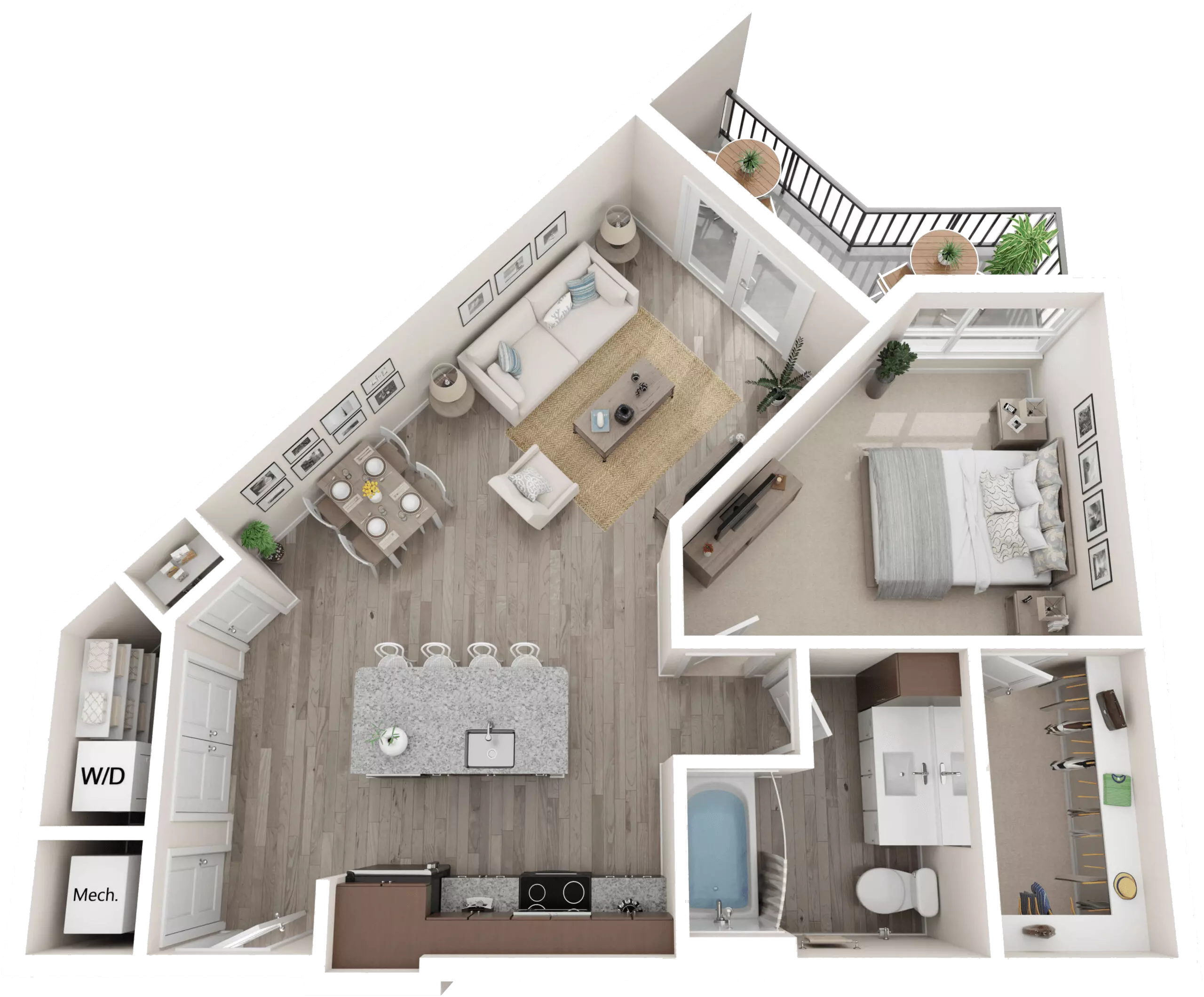 Bimini floorplan at The Reef Apartments