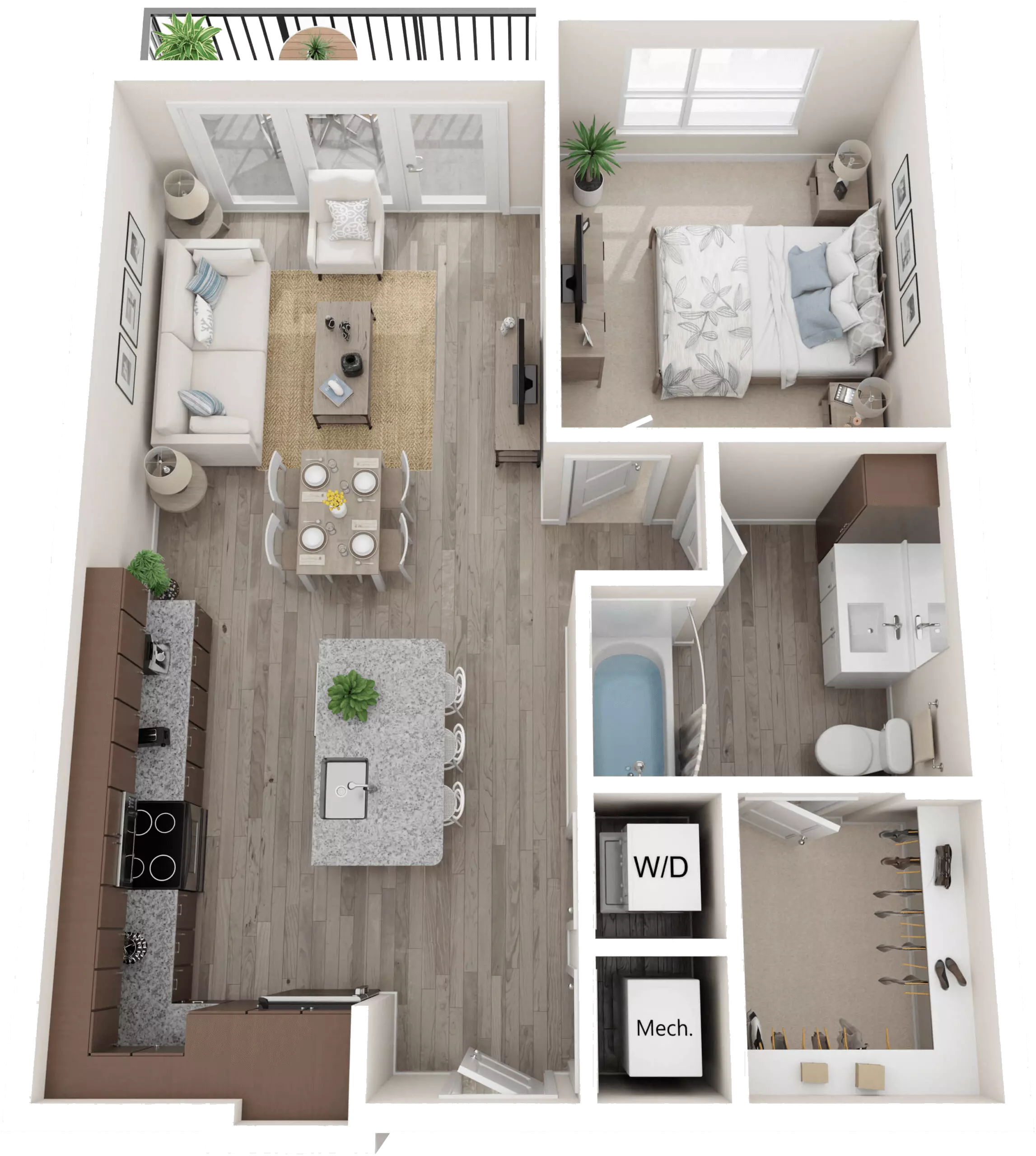 Biscayne floorplan at The Reef Apartments